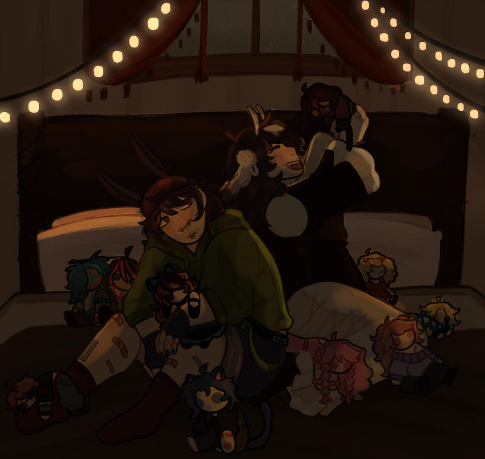 2 full bodies + props